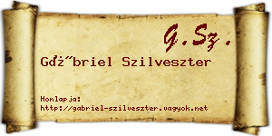 Gábriel Szilveszter névjegykártya