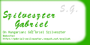 szilveszter gabriel business card